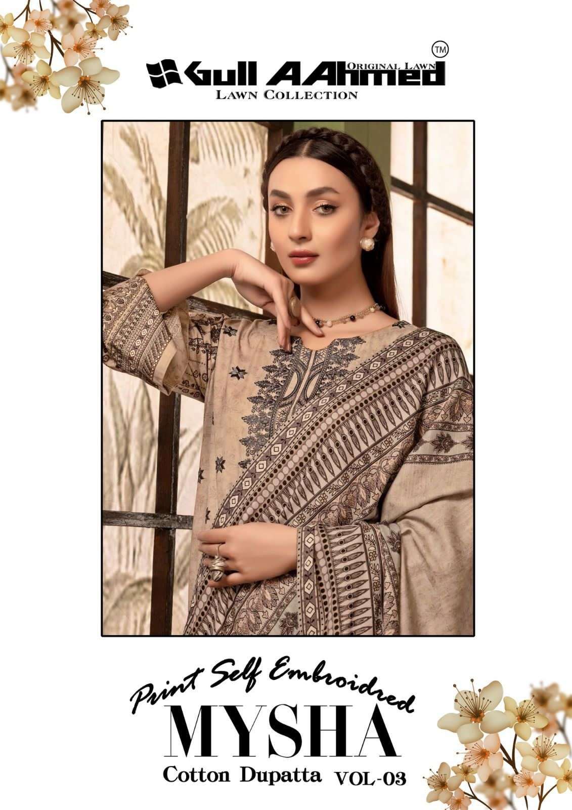 GULL AAHMED MYSHA COTTON DUPATTA VOL 3